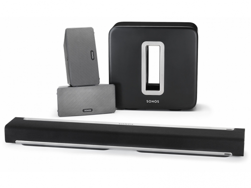 Комплект из двух плееров, саундбара и сабвуфера Sonos PLAY:3 + Sonos PLAYBAR + Sonos SUB от Madrobots Комплект из двух плееров, саундбара и сабвуфера Sonos PLAY:3 + Sonos PLAYBAR + Sonos SUB от Madrobots