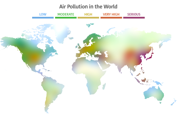 Мировая карта загрязнений