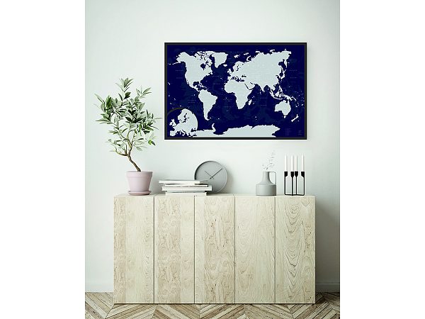 Стирающаяся скретч-карта мира Afi Design A1 (84 х 60 см)