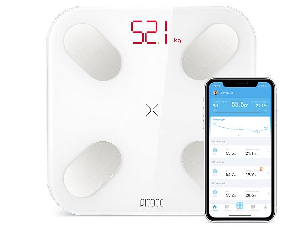 Умные весы Picooc Mini (Bluetooth, 26х26 см)