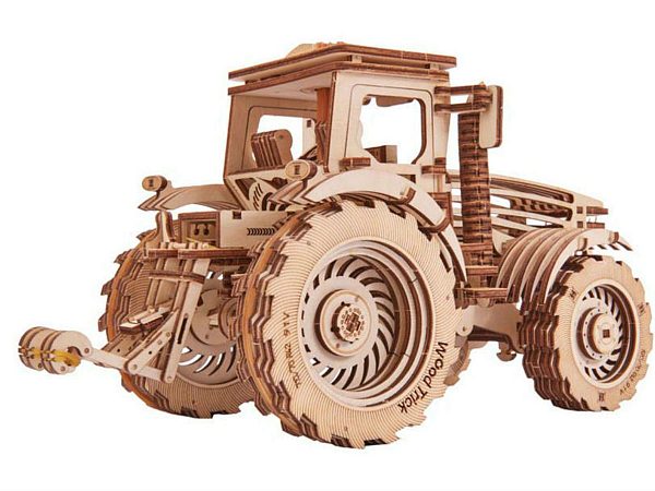 Механический 3D-пазл из дерева Wood Trick Трактор
