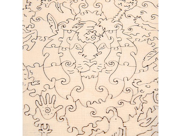 Деревянный пазл Unidragon Таинственный Лев (31 × 24 см, 192 дет.)