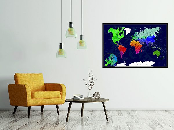 Стирающаяся скретч-карта мира Afi Design A1 (84 х 60 см)