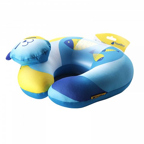 Детская подушка для путешествий Travel Blue Fun Pillow Кот с наполнителем из микробисера (235)