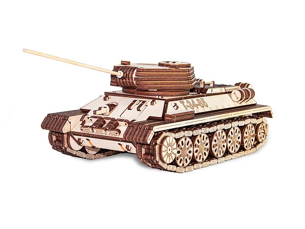 Деревянный конструктор Eco Wood Art Танк Т-34-85