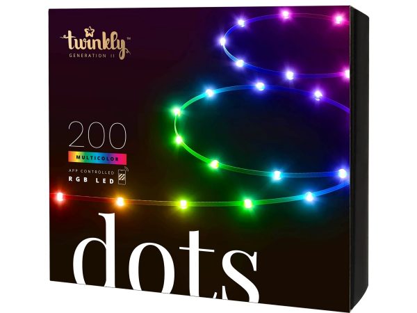 Программируемая светодиодная лента Twinkly Dots - 200 шт. RGB + BT + Wi-Fi 10 м  (прозрачный провод)