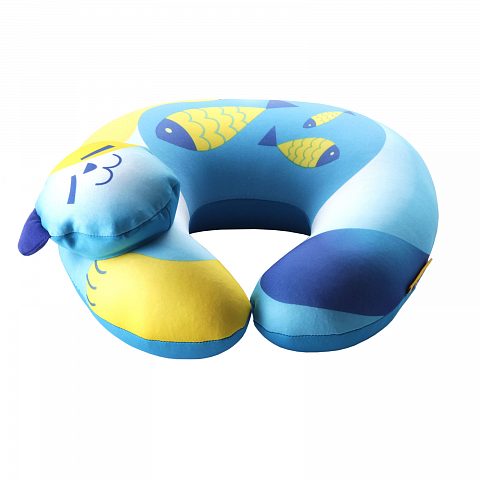 Детская подушка для путешествий Travel Blue Fun Pillow Кот с наполнителем из микробисера (235)