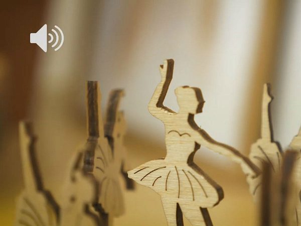 Сборная музыкальная шкатулка Wood Trick Танцующие балерины