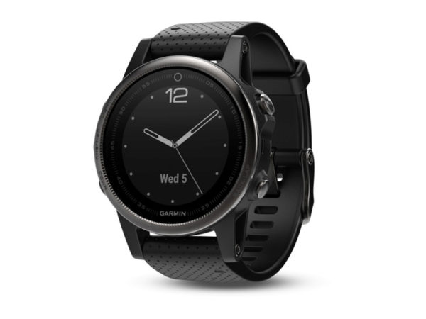 спортивные часы Garmin Fenix 5s Sapphire черные с черным ремешком